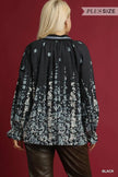 Umgee Full Size Floral Vine Print Blouse with Balloon Sleeves  Style Ratio
