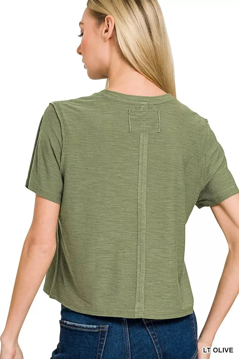Zenana Slub Short Sleeve Tee  Style Ratio
