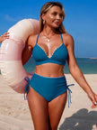 Scalloped Trim High-Waisted Bikini  Style Ratio