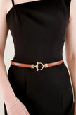 Toggle Buckle Skinny PU Belt  Style Ratio