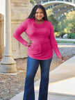 Basic Bae Full Size Round Neck Long Sleeve Shirt  Style Ratio