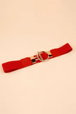 Circle Shape Buckle Zinc Alloy Buckle PU Leather Belt  Style Ratio