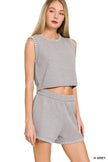Zenana Stitch Detailed Cropped Sweater Tank Top  Style Ratio