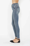 Judy Blue Full Size Tummy Control Vintage Wash Hem Destroy Skinny Jeans  Style Ratio