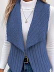 Cozy Fleece Open Front Vest  Style Ratio