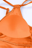 Drawstring Plunge One-Piece Swimwear  Style Ratio