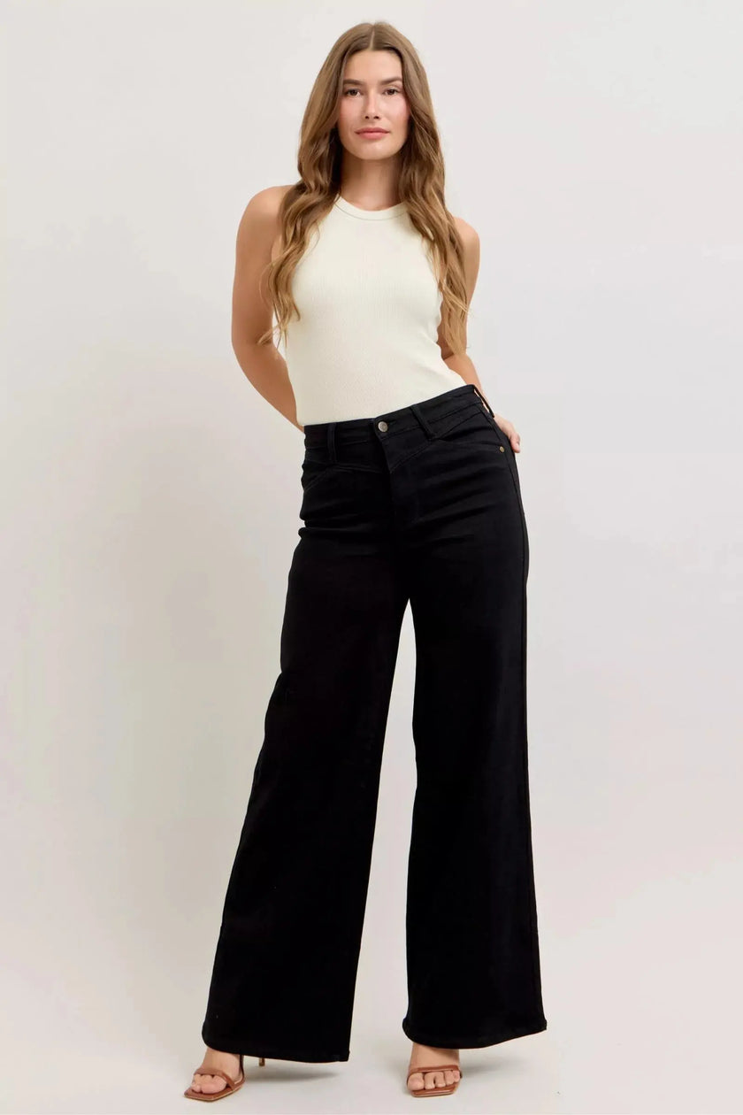 Judy Blue High-Waisted Wide Leg Jeans  Style Ratio