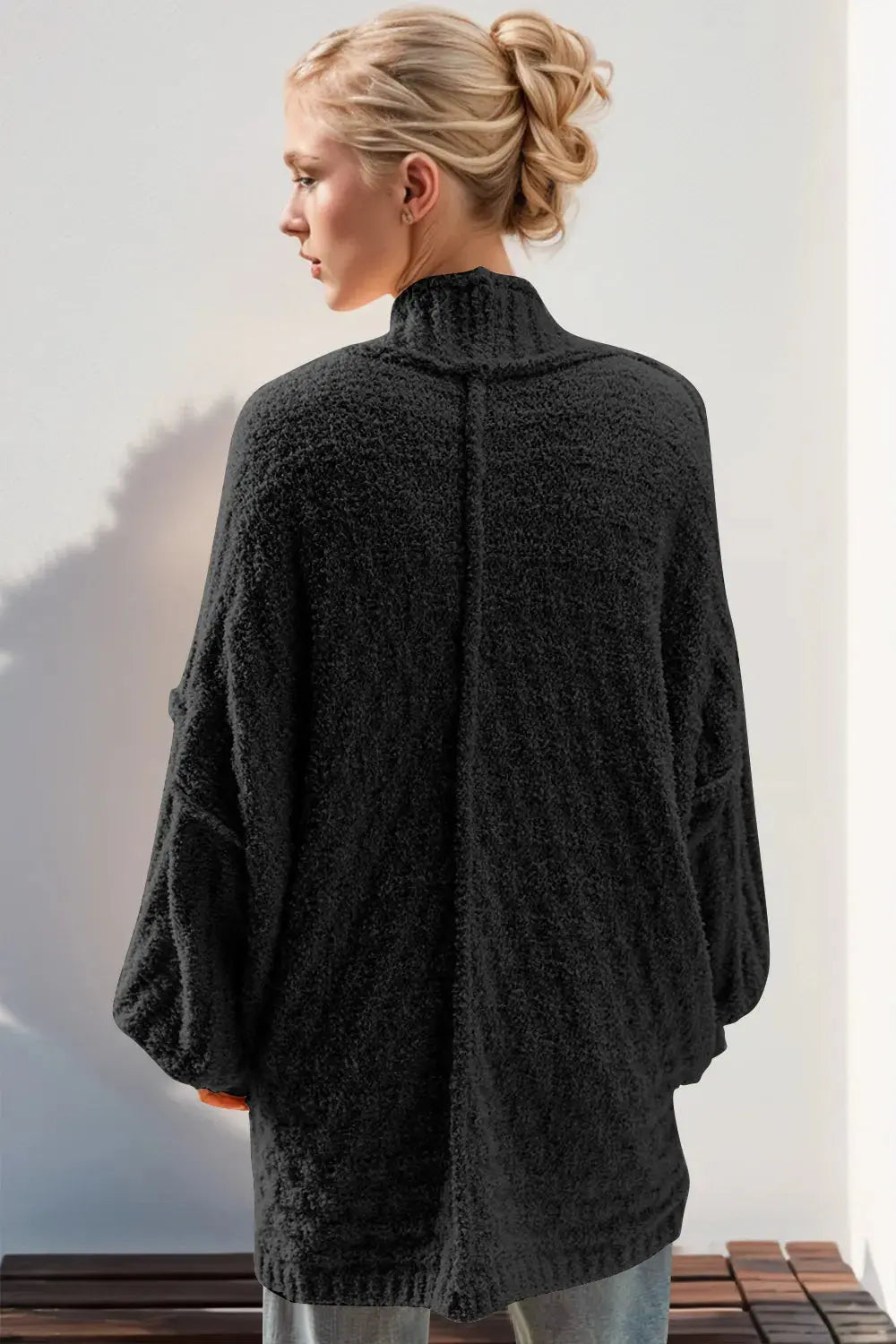 Double Take Full Size Open Front Long Sleeve Cardigan  Style Ratio