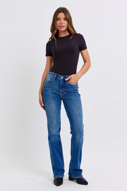 Judy Blue Bootcut Jeans with Thermal Lining Trendsi