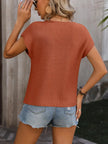 Mandy Pocketed Round Neck Cap Sleeve Sweater  Style Ratio