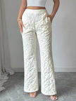 Textured High Waist Wide Leg Pants  Style Ratio