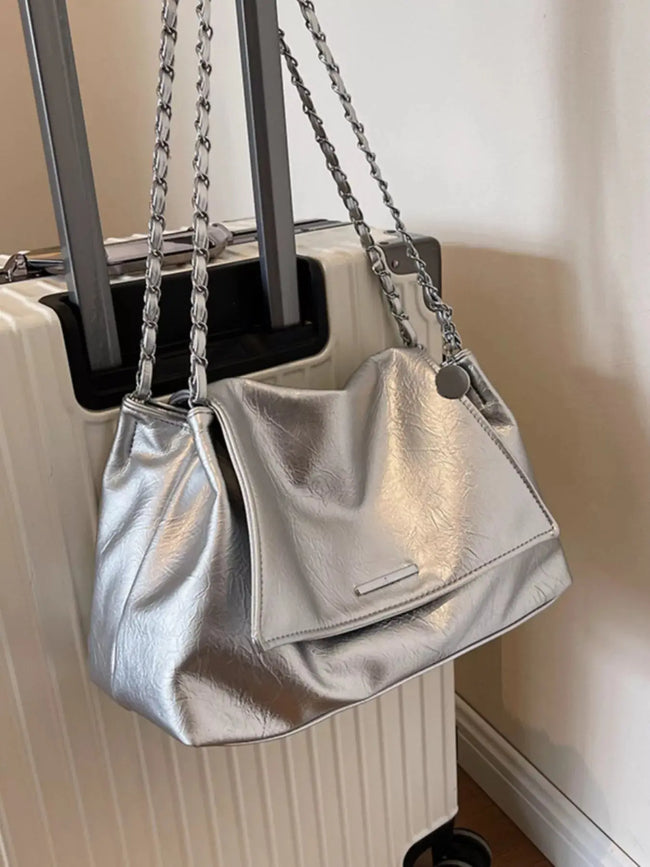 Chain Accent Flap Shoulder Bag  Style Ratio