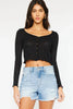 Kancan High Waist Frayed Denim Shorts  Style Ratio