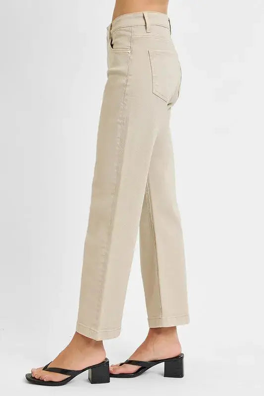 RISEN Full Size Tummy Control Mid Rise Ankle Straight Jeans  Style Ratio