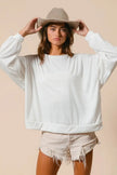 BiBi Loop Terry Pull Over With Cut Edge Band  Style Ratio