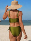 Palm Tree Cutout Lace-Up Bikini  Style Ratio