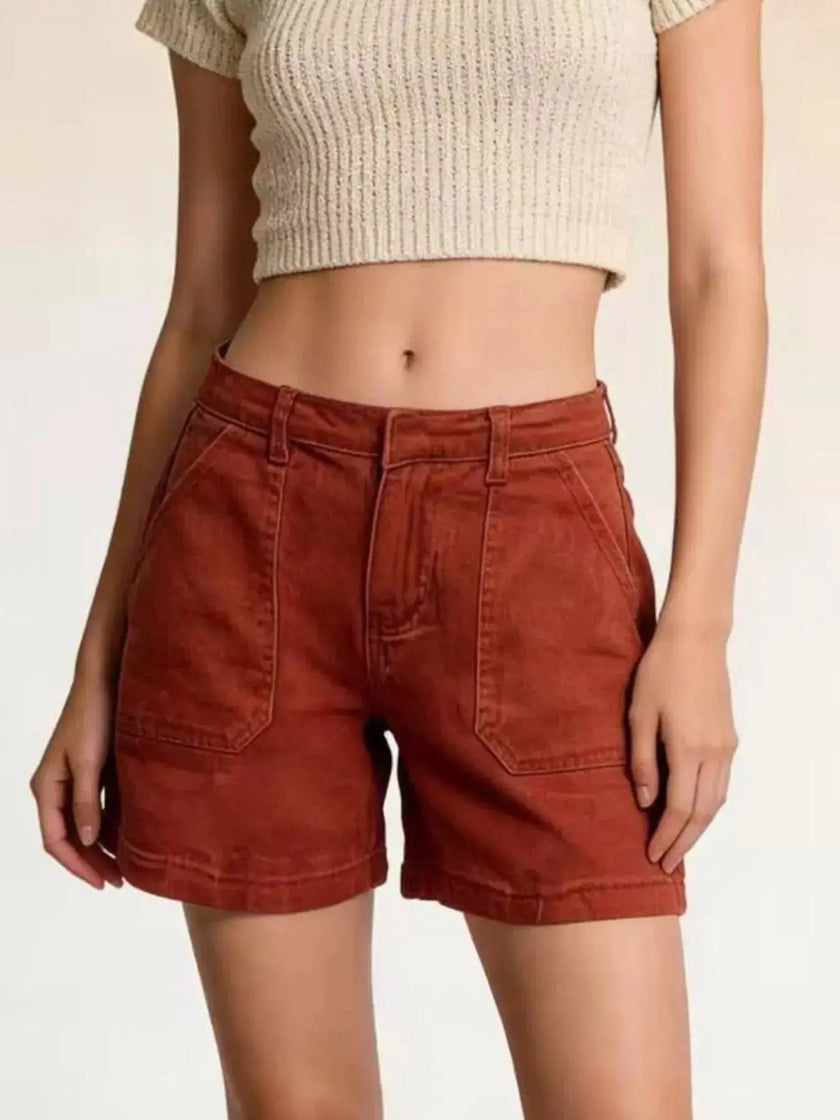 Pocketed Denim Shorts  Style Ratio