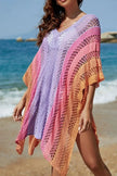 Rainbow Gradient Crochet Cover-Up  Style Ratio