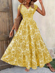Printed Cap Sleeve Maxi Dress  Style Ratio