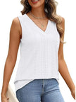 Eyelet V-Neck Tank  Style Ratio