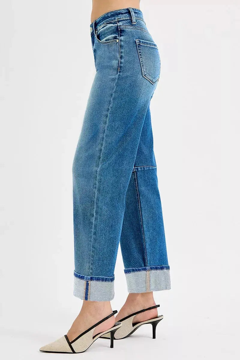 RISEN Slouchy Crop Barrel Cuffed Jeans  Style Ratio