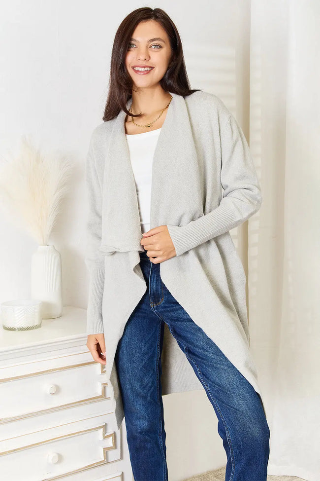 Angel Wings Open Front Duster Cardigan  Style Ratio