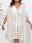 Crochet Trim V-Neck Beach Cover Up  Style Ratio