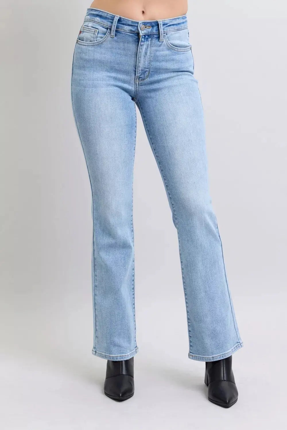Judy Blue Mid Rise Thermal Bootcut Jeans  Style Ratio