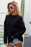 BiBi Twist Knitted Open Shoulder Sweater  Style Ratio
