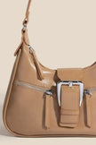 Fame Large Buckle Triple Zipper Hand Bag  Style Ratio