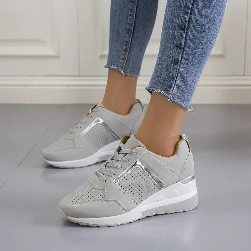 Lace Up Wedge Sneakers  Style Ratio