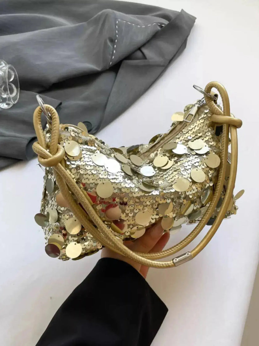 Sequin Embellished Shoulder Bag  Style Ratio