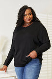 Double Take Seam Detail Round Neck Long Sleeve Top  Style Ratio