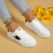 Star Round Toe Lace Up Sneakers  Style Ratio