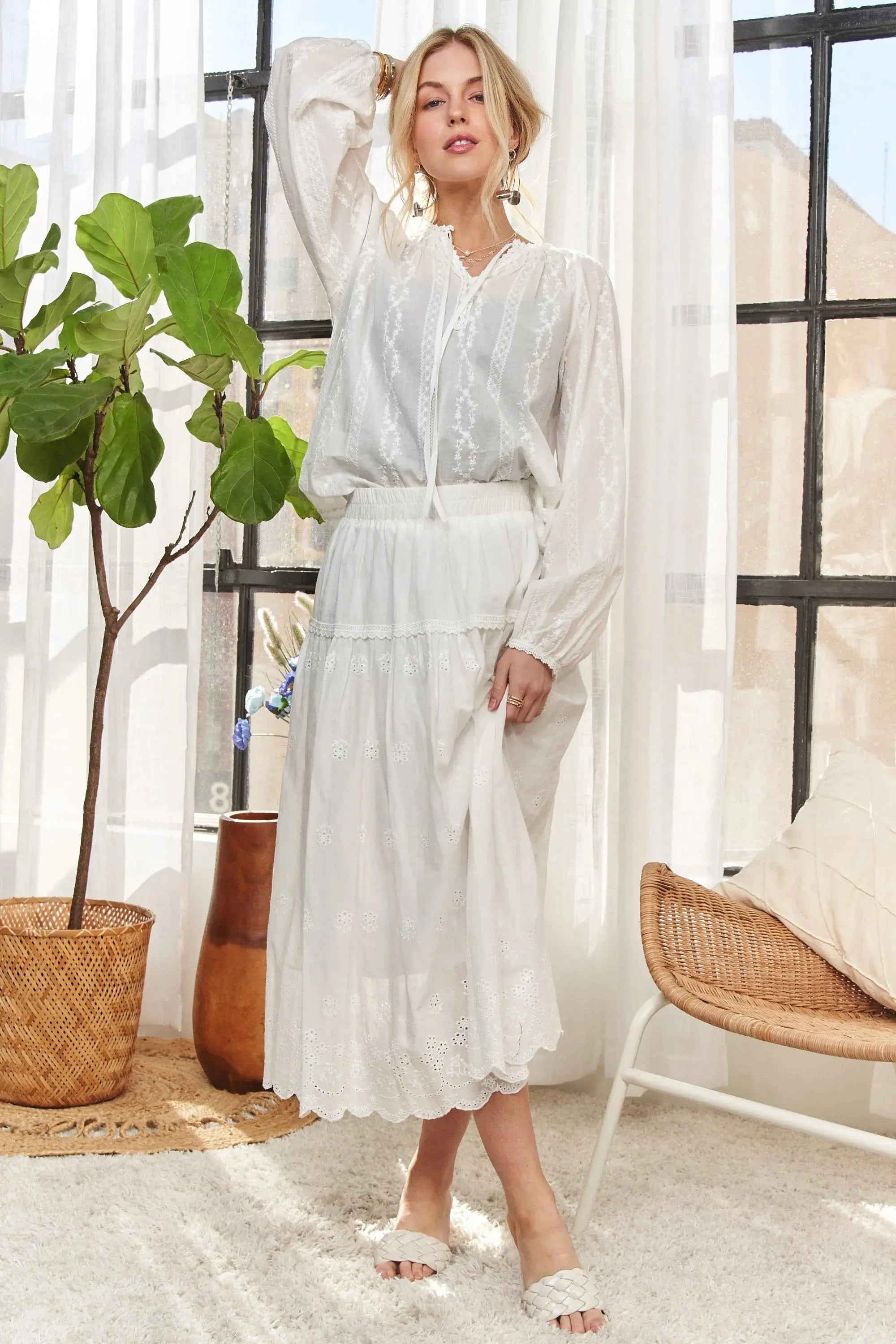 Adora Cotton Peasant Blouse  Style Ratio