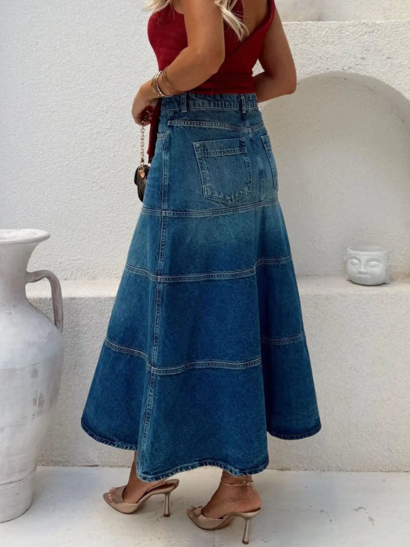 High-Waisted Denim Skirt  Style Ratio