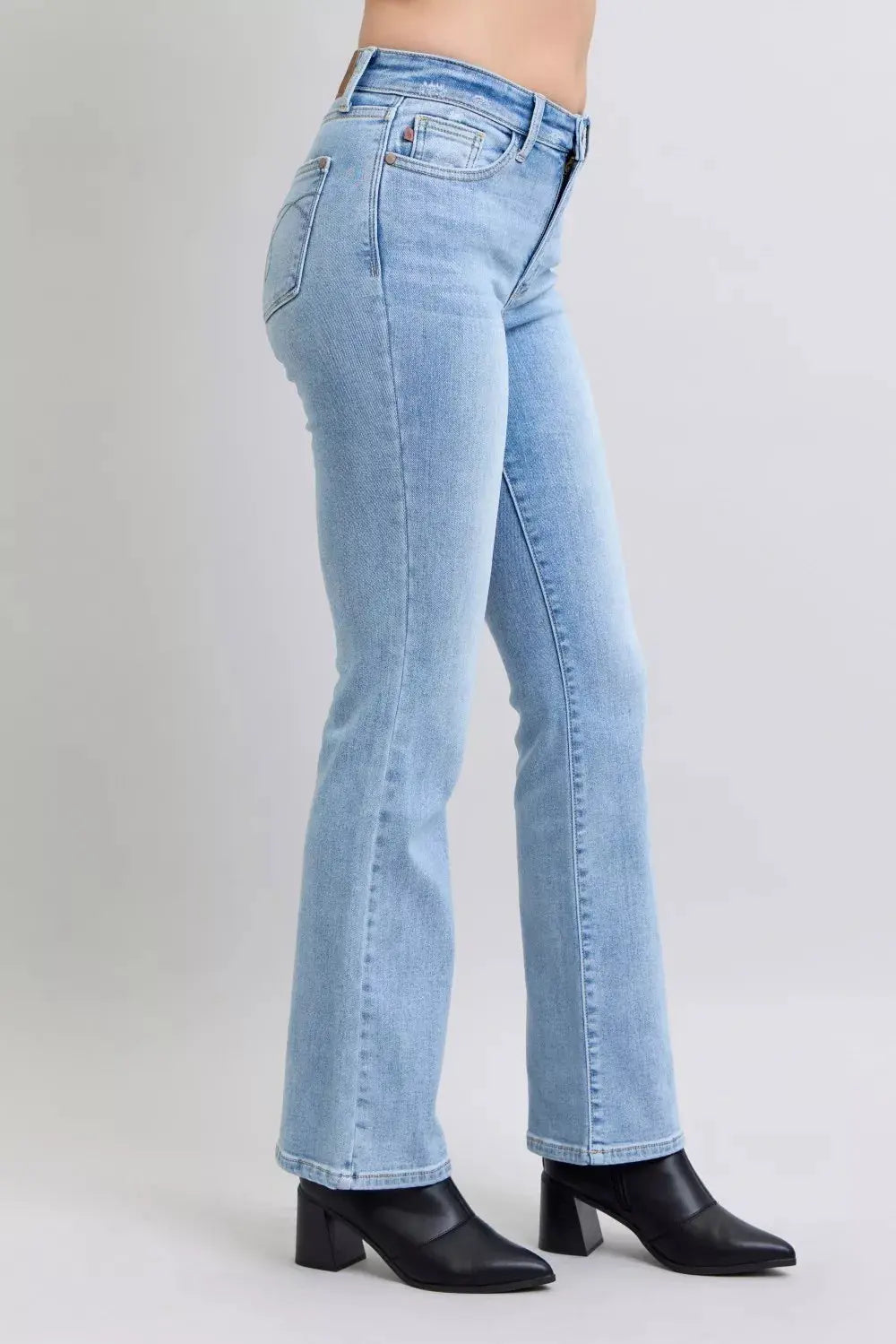 Judy Blue Mid Rise Thermal Bootcut Jeans  Style Ratio