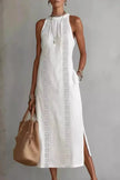 Sleeveless Side Slit Dress with Pockets  Style Ratio