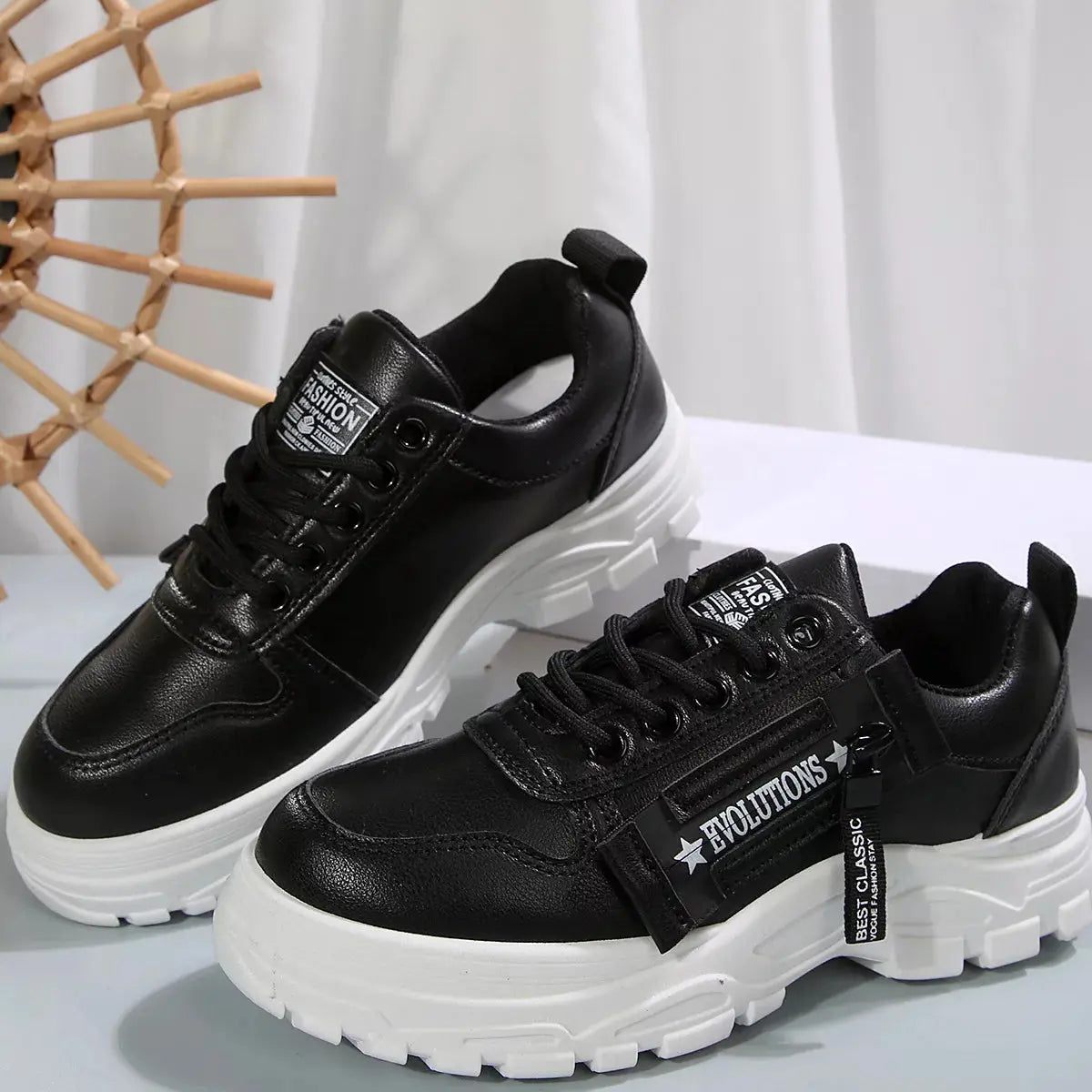 Lace Up Round Toe Athletic  Style Ratio