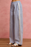 SO ME Wide Check  Pants With Side Lace Trim And Piping  Style Ratio