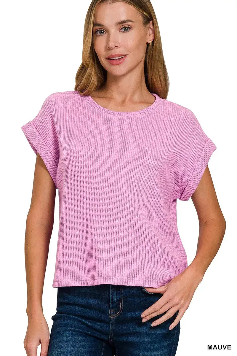 Zenana Short Sleeve Crew Neck Sweater  Style Ratio