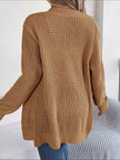 Chunky Knit Open Front Cardigan with Pockets  Style Ratio