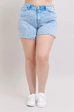 Judy Blue Full Size Mid Rise Garment Dyed Denim Shorts  Style Ratio