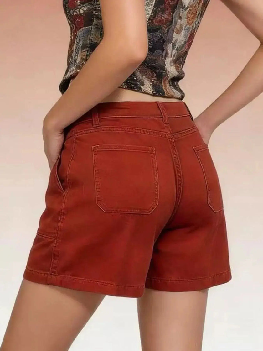 Pocketed Denim Shorts  Style Ratio