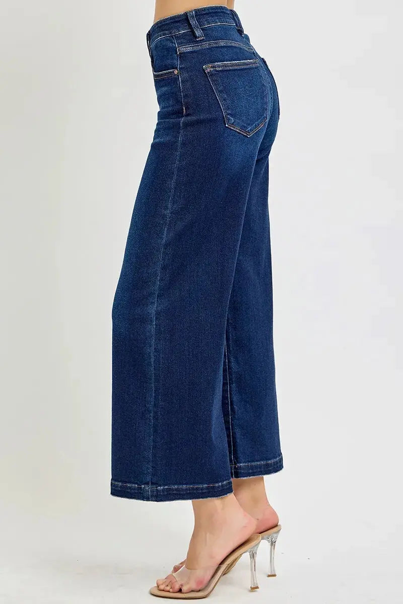RISEN High Rise Crop Wide Jeans  Style Ratio
