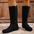 Round Toe Side Zip Boots  Style Ratio