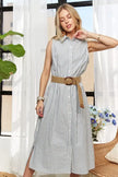 Adora Button Down Sleeveless Midi Dress  Style Ratio