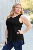Basic Bae Full Size Round Neck Curved Hem Tank  Style Ratio