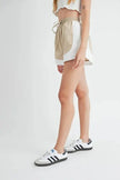 Mable Drawstring Waist Contrast Trim Detail Shorts  Style Ratio