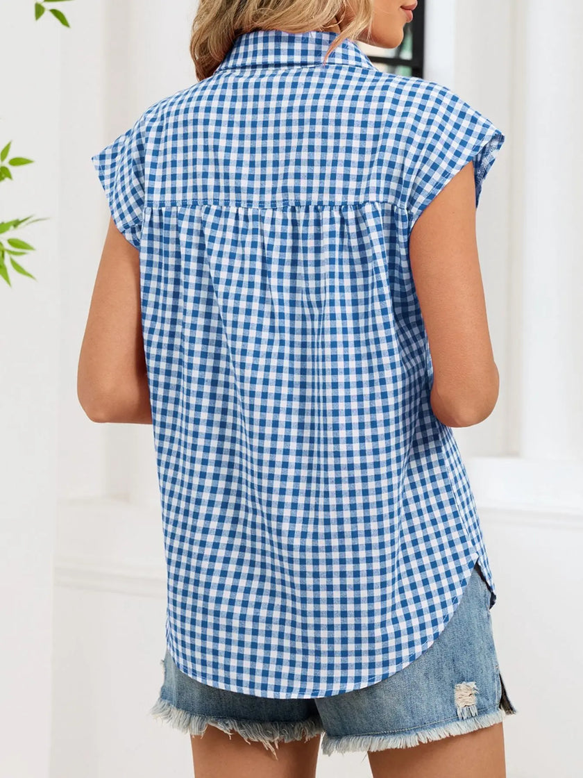 Gingham Button Down Short Sleeve Shirt  Style Ratio